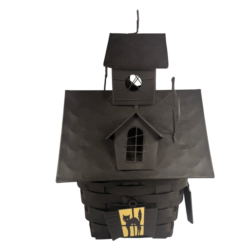 Longaberber 2012 Haunted House Basket Metal Roof 5 Tie-Ons Protector Halloween‎ - Picture 2 of 16
